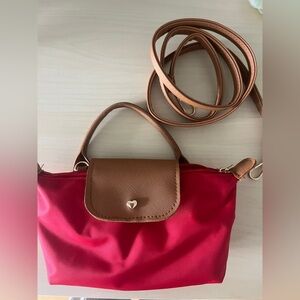 Red Nylon Crossbody Bag Longchamp